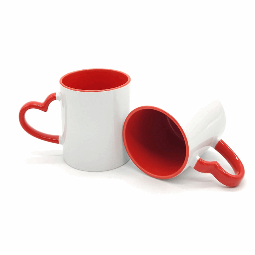 3 Tone Heart Mug – Red